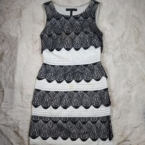 BCBGMaxAzria black and white dress